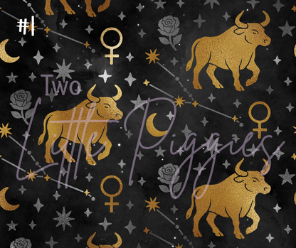 Printed Vinyl - Taurus - Black and Gold
