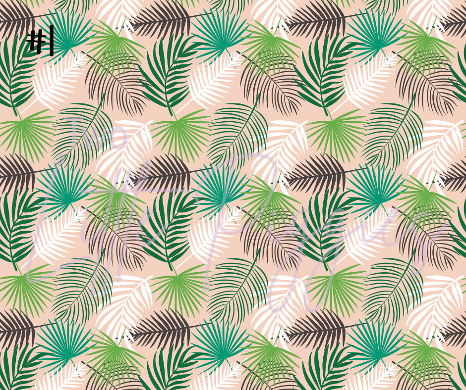 Printed Vinyl - Tropical Leaves Collection