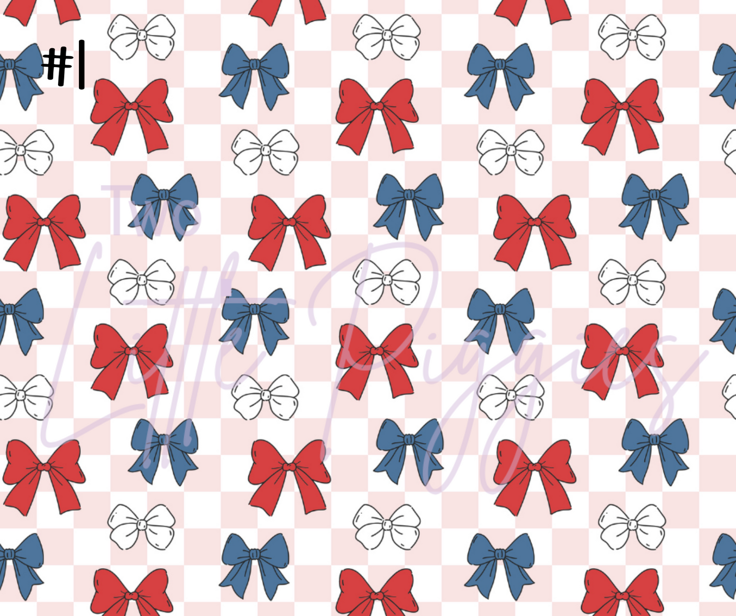 Printed Vinyl - 4th of July Bows Collection