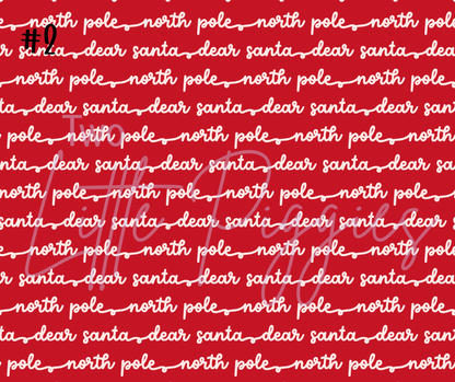 Printed Vinyl - Letters to Santa - Pink