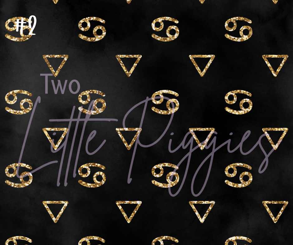 Printed Vinyl - Cancer - Black and Gold