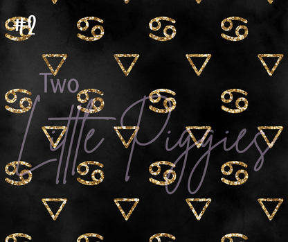 Printed Vinyl - Cancer - Black and Gold