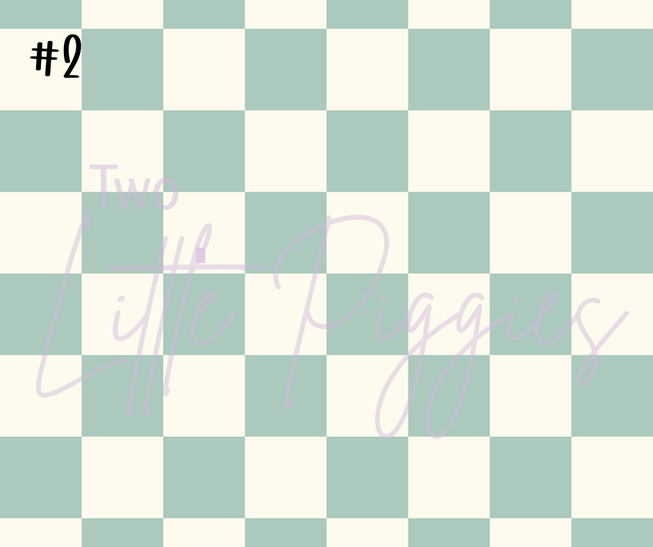 Printed Vinyl - Pastel Checkers Collection
