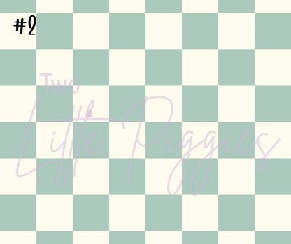 Printed Vinyl - Pastel Checkers Collection