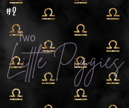 Printed Vinyl - Libra - Black and Gold