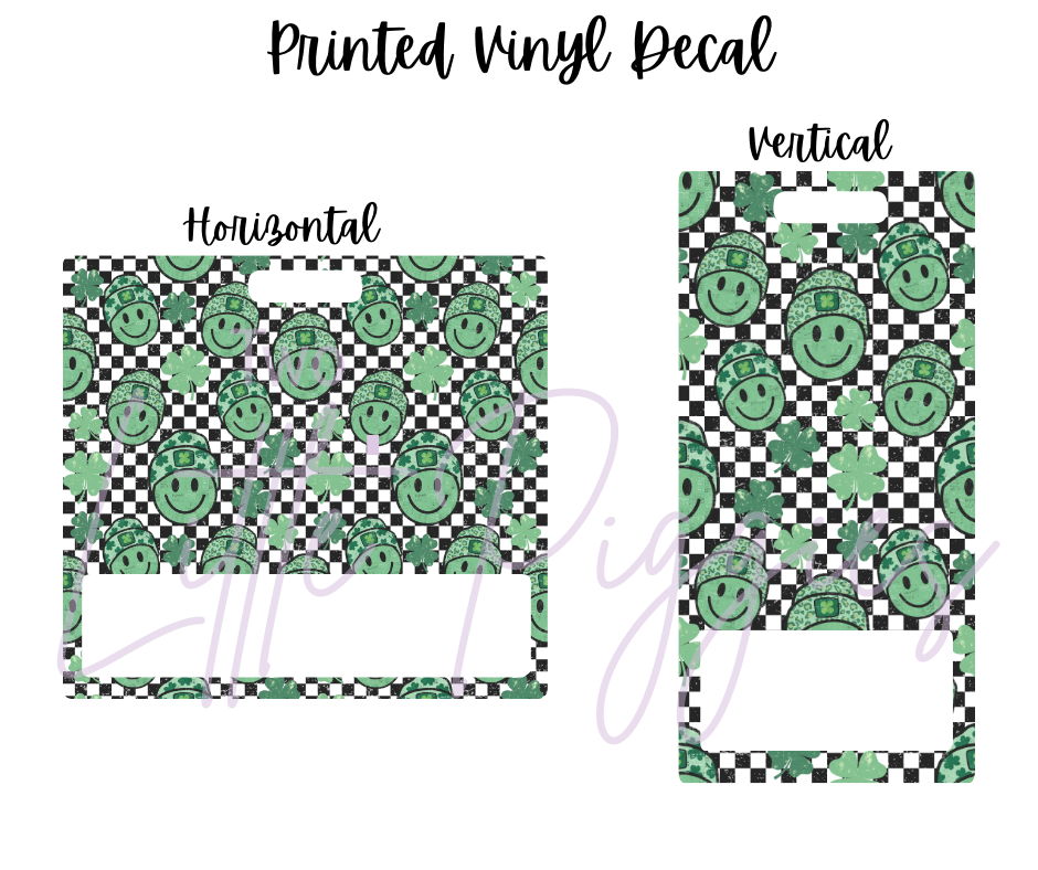 Printed Vinyl - Clover Smiley
