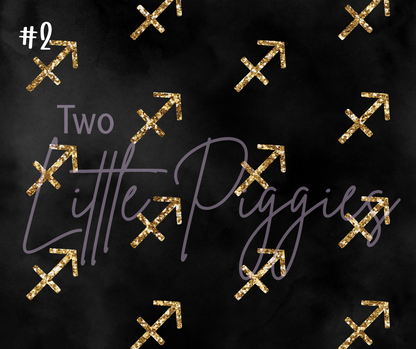 Printed Vinyl - Sagittarius - Black and Gold