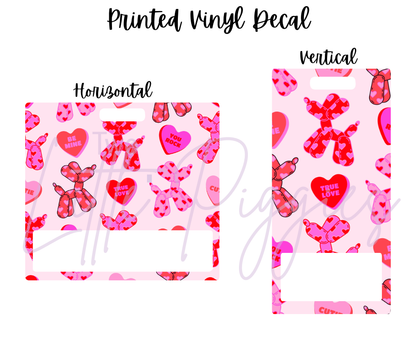 Printed Vinyl - Valentine - Balloon Dogs