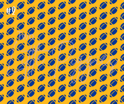 Printed Vinyl - Football - Blue and Gold