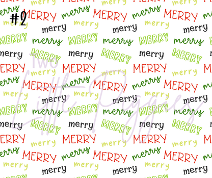 Printed Vinyl - Christmas Trees