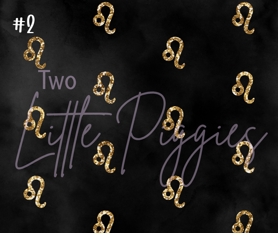 Printed Vinyl - Leo - Black and Gold