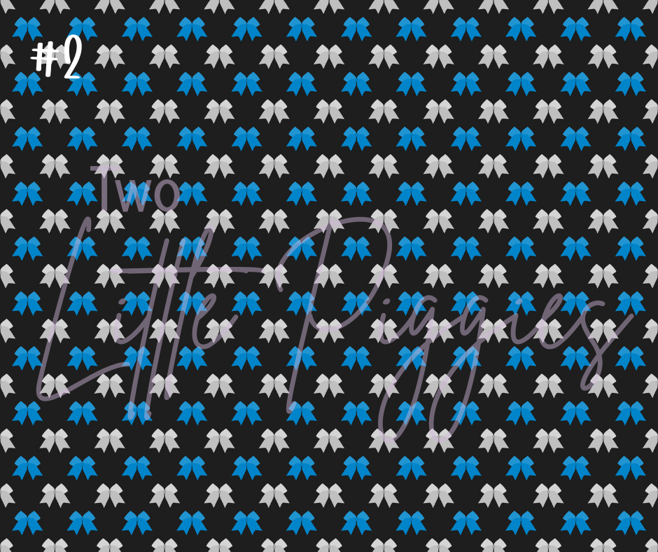 Printed Vinyl - Cheer - Blue and Gray