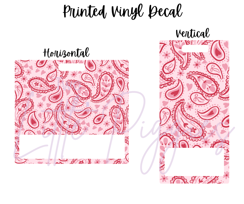 Printed Vinyl - Valentine - Paisley