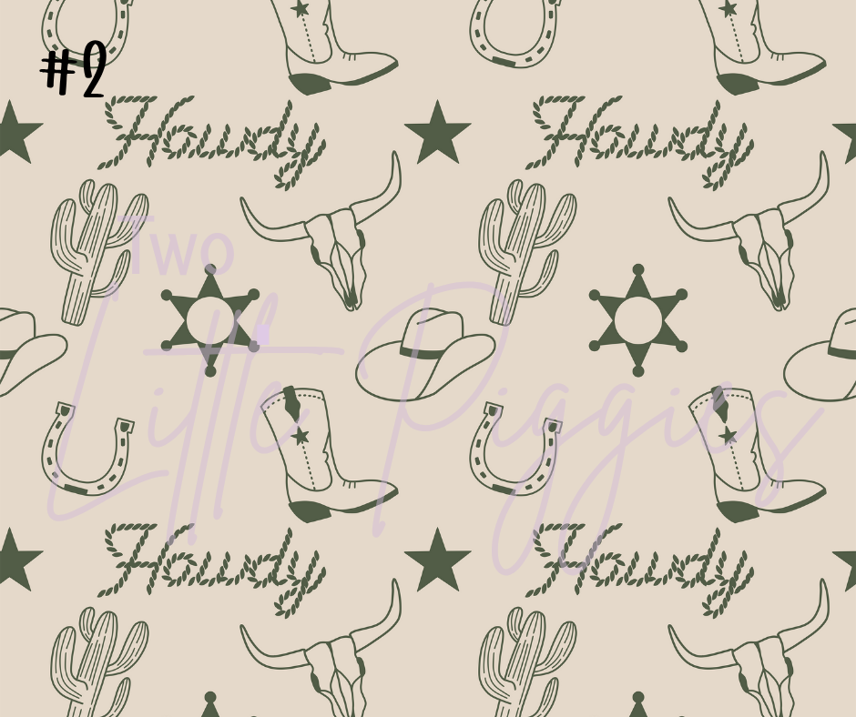 Printed Vinyl - Western Pattern 2 Collection