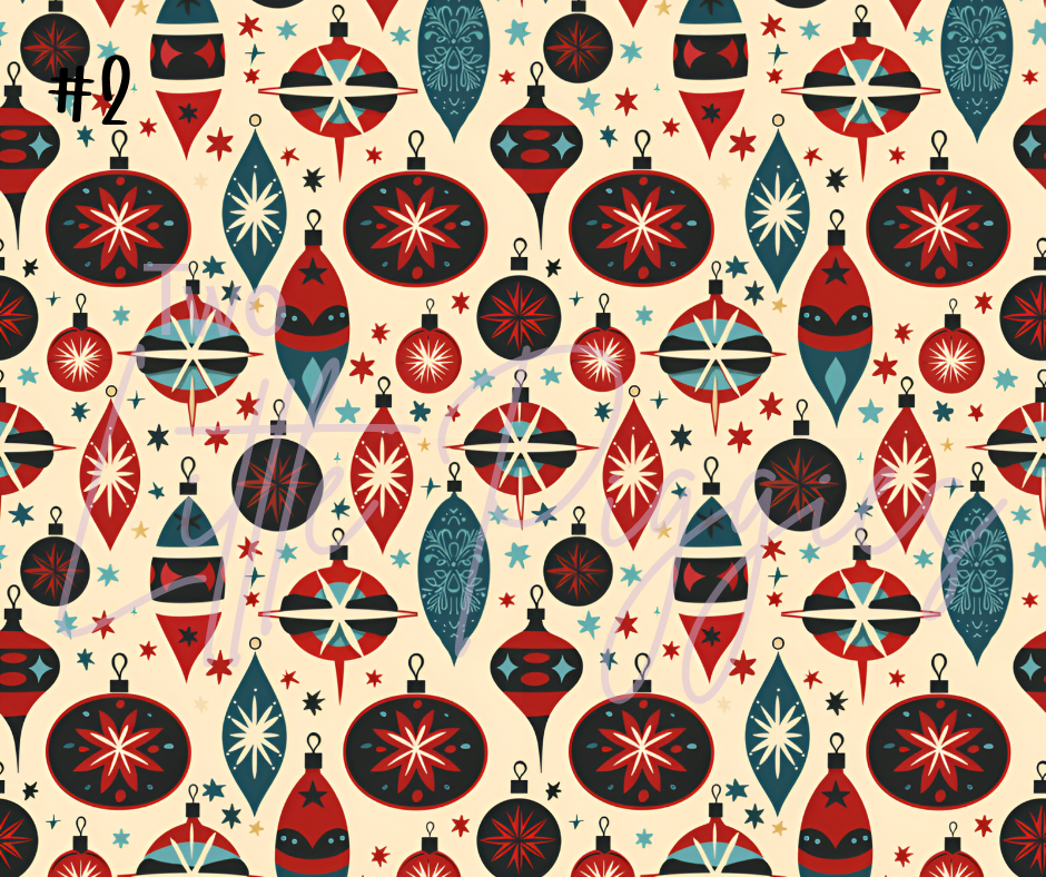 Printed Vinyl - 50s Christmas