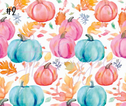 Printed Vinyl - Watercolor Pumpkin