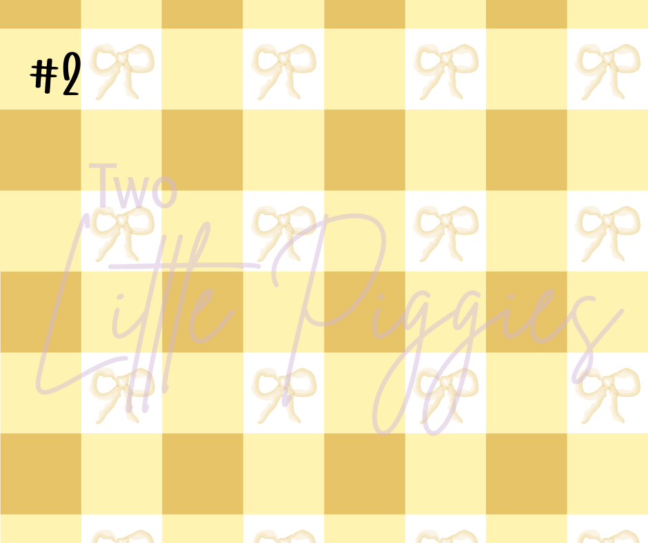 Printed Vinyl - Pastel Gingham Bows