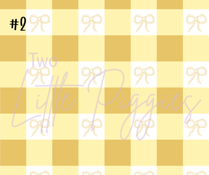 Printed Vinyl - Pastel Gingham Bows