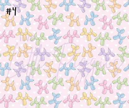 Printed Vinyl - Pastel Balloon Dogs