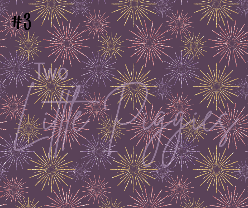 Printed Vinyl - New Year  - Purple