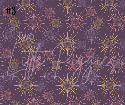 Printed Vinyl - New Year  - Purple