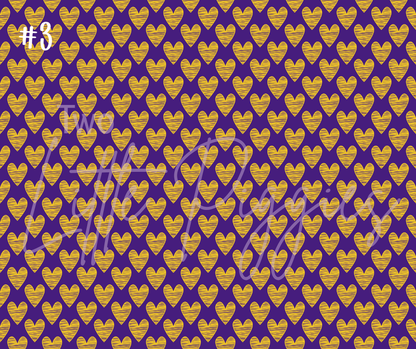 Printed Vinyl - Football - Purple and Gold
