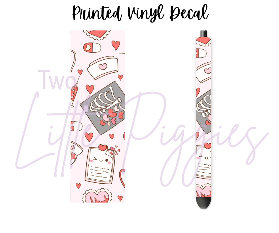 Printed Vinyl - Valentine - Nurse