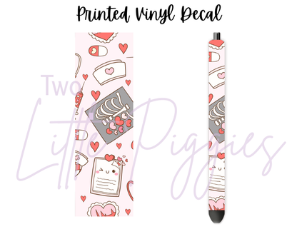 Printed Vinyl - Valentine - Nurse