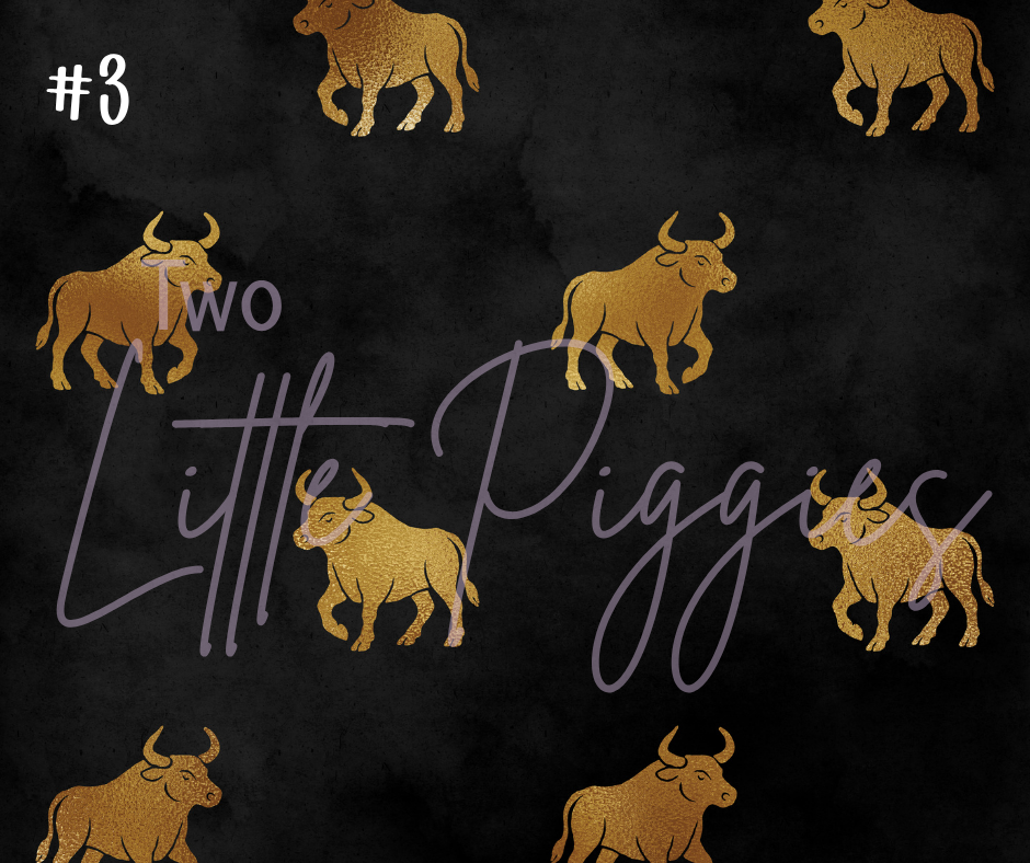 Printed Vinyl - Taurus - Black and Gold