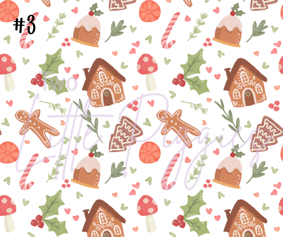 Printed Vinyl - Rosy Christmas