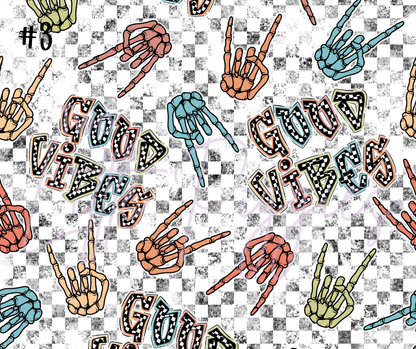 Printed Vinyl - Checkered Good Vibes