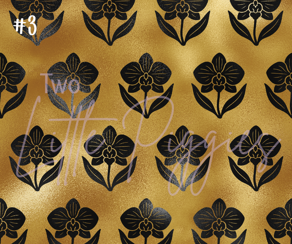 Printed Vinyl - Aquarius - Black and Gold
