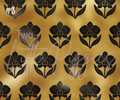 Printed Vinyl - Aquarius - Black and Gold