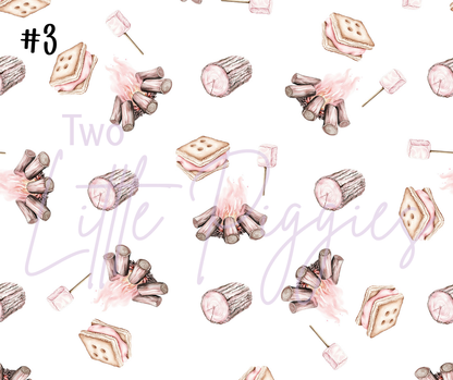 Printed Vinyl - Pink Camping
