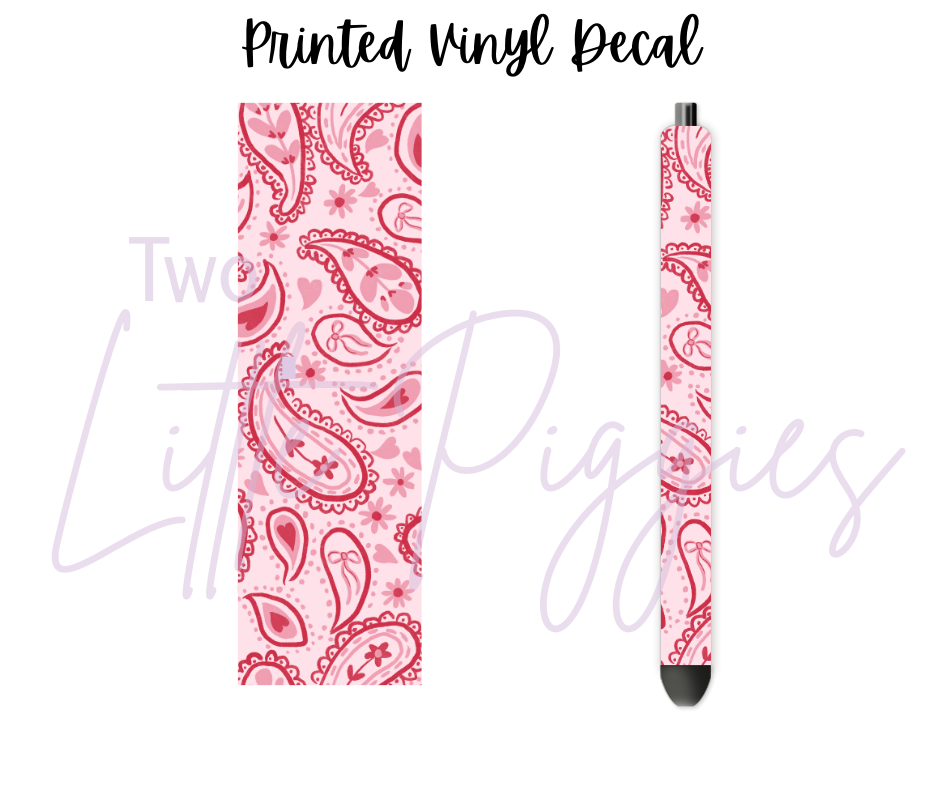 Printed Vinyl - Valentine - Paisley