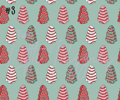 Printed Vinyl - Christmas Cakes