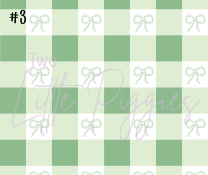 Printed Vinyl - Pastel Gingham Bows