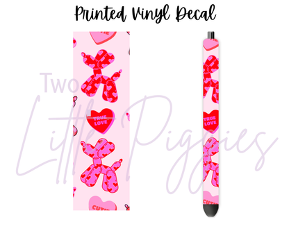 Printed Vinyl - Valentine - Balloon Dogs