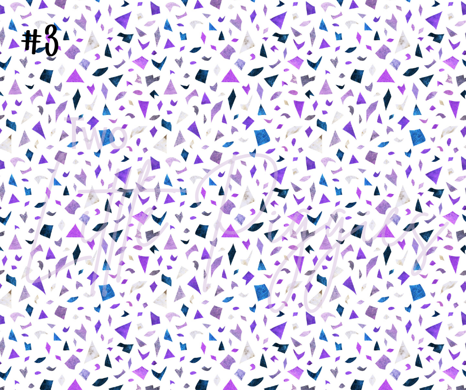 Printed Vinyl - Watercolor - Blue and Purple