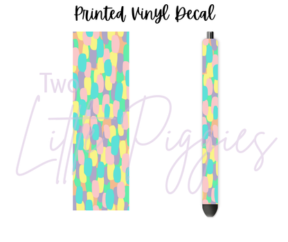 Printed Vinyl - Brushstroke - Pastel