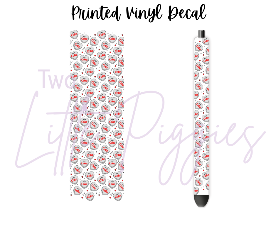 Printed Vinyl - Valentine - Diet Coke Heart