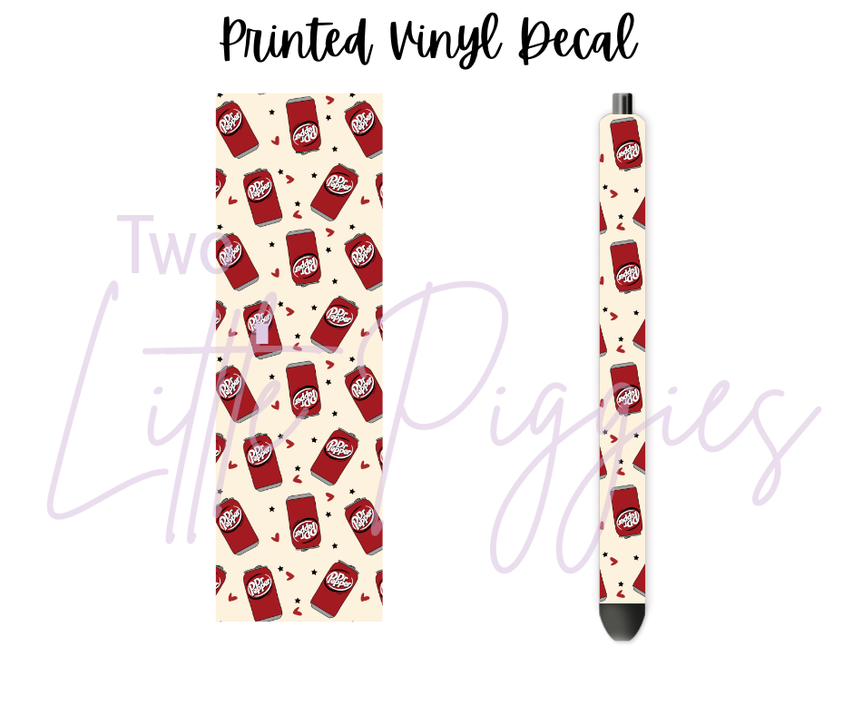 Printed Vinyl - Dr Pepper - Cream