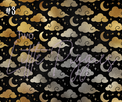 Printed Vinyl - Pisces - Black and Gold