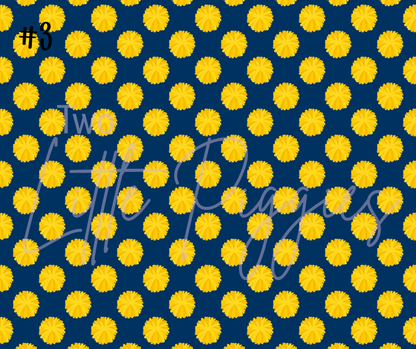 Printed Vinyl - Cheer - Blue and Yellow