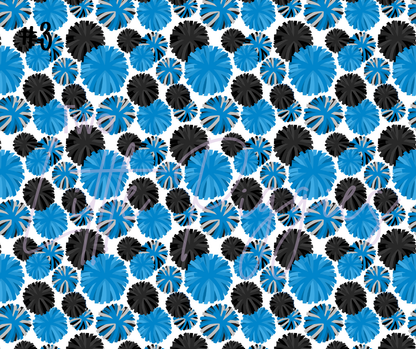 Printed Vinyl - Cheer - Blue and Gray