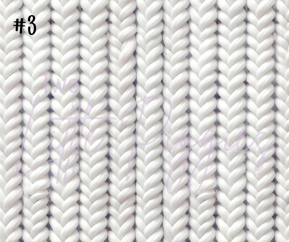 Printed Vinyl - White Knit Texture