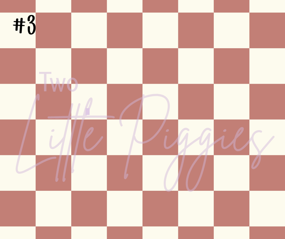 Printed Vinyl - Pastel Checkers Collection