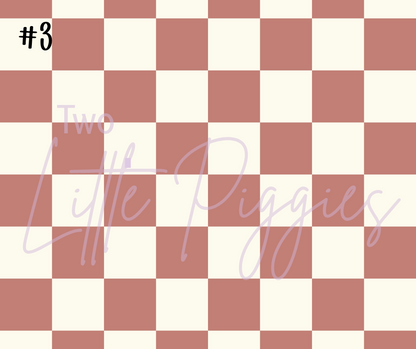 Printed Vinyl - Pastel Checkers Collection