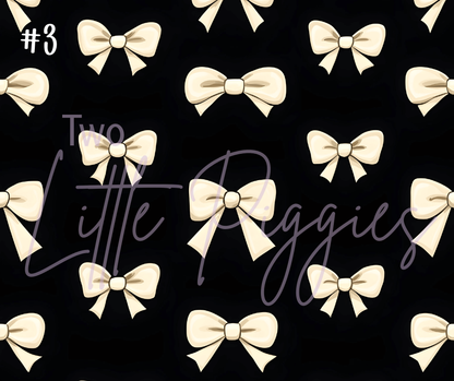 Printed Vinyl - Black and White Bows