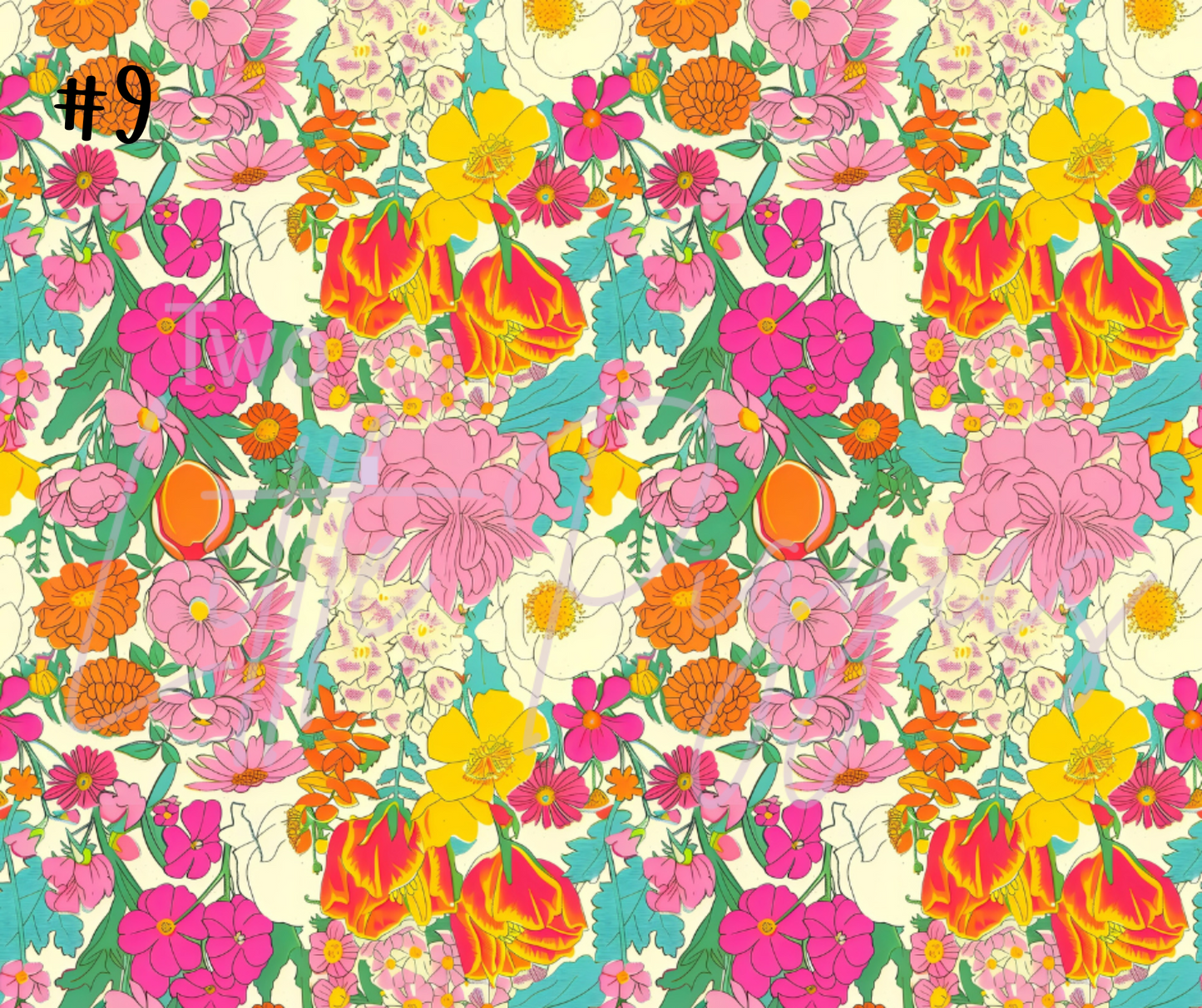 Printed Vinyl - Summer Floral Collection